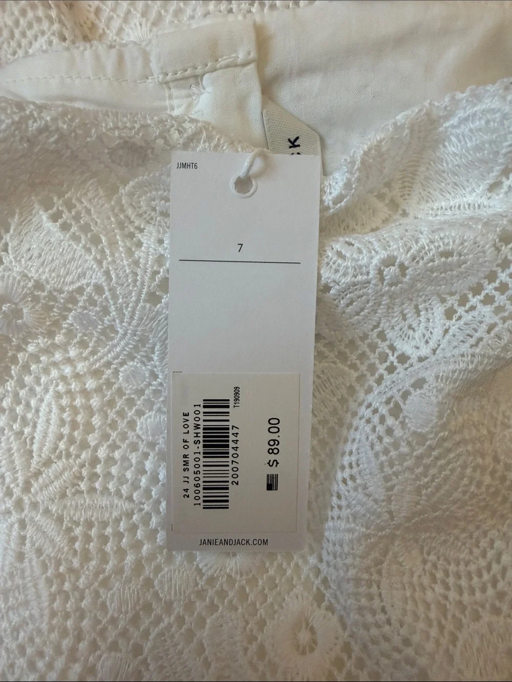 Janie and Jack white lace